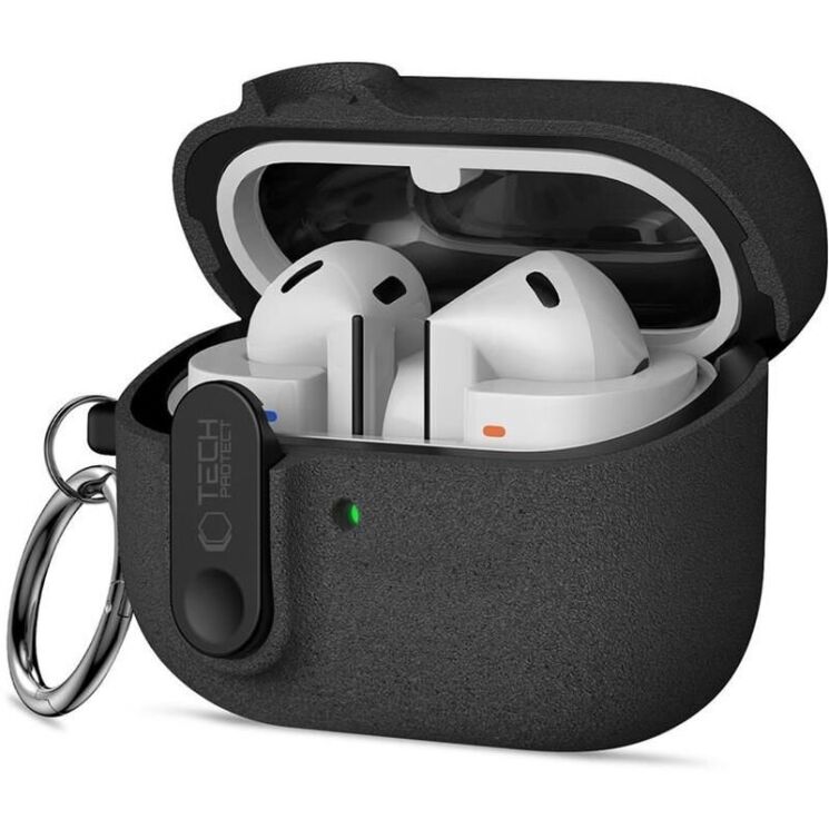 Захисний чохол Tech-Protect Slim Hook Case для Samsung Galaxy Buds 3 / Buds 3 Pro / Buds 3 FE - Black: фото 1 з 8