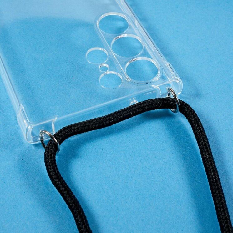 Защитный чехол UniCase AirBag with Strap для Samsung Galaxy S23 Ultra - Transparent: фото 5 из 7