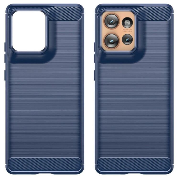 Защитный чехол UniCase Carbon для Motorola Edge 50 - Blue: фото 2 из 10