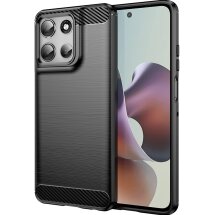 Защитный чехол UniCase Carbon для Motorola Moto G56 - Black: фото 1 из 8