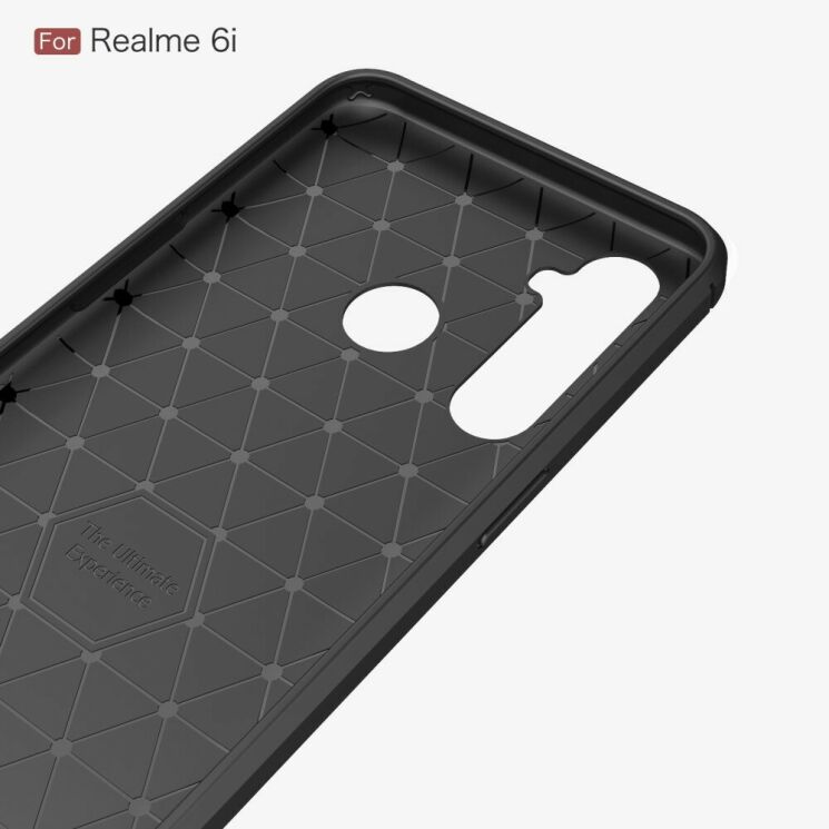 Защитный чехол UniCase Carbon для Realme 6i - Blue: фото 7 из 11