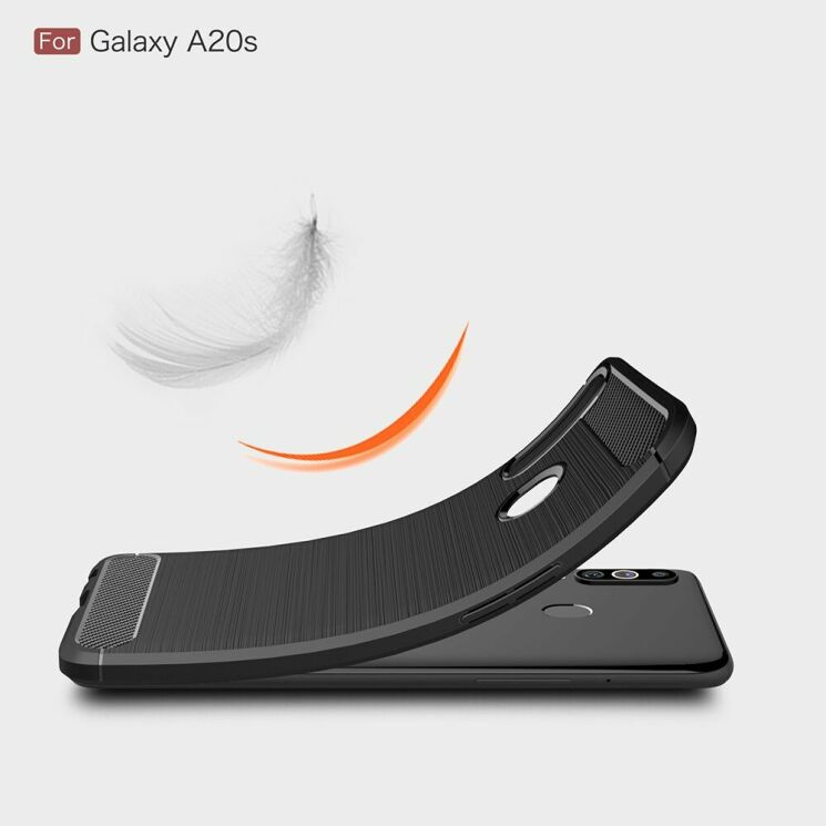 Захисний чохол UniCase Carbon для Samsung Galaxy A20s (A207) - Dark Blue: фото 7 з 10