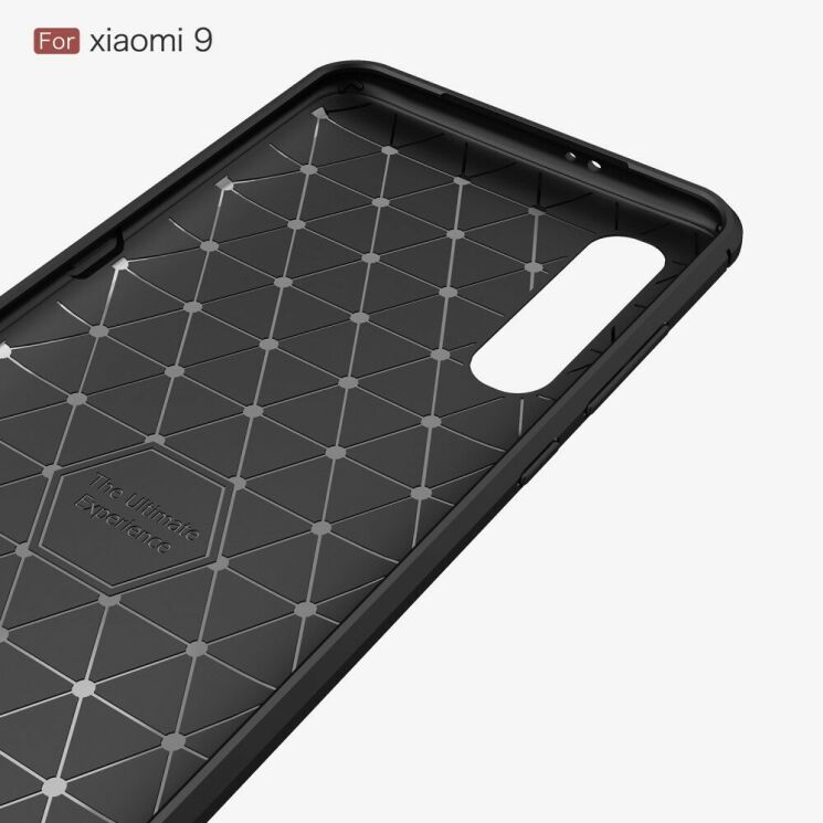 Силиконовый (TPU) чехол UniCase Carbon для Xiaomi Mi 9 - Black: фото 5 из 10