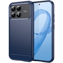 Захисний чохол UniCase Carbon для Xiaomi Poco F8 Pro - Blue: фото 1 з 8