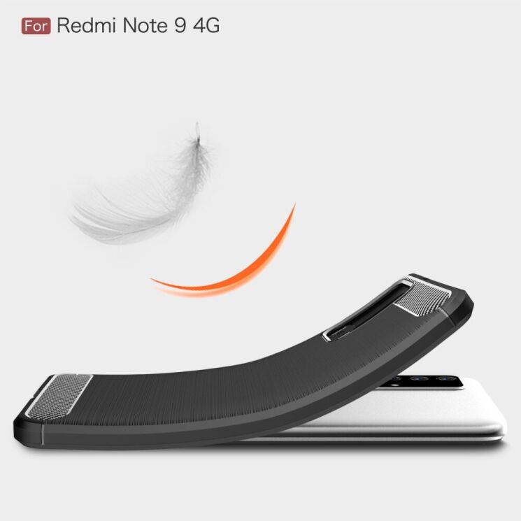 Захисний чохол UniCase Carbon для Xiaomi Redmi 9T - Blue: фото 8 з 10