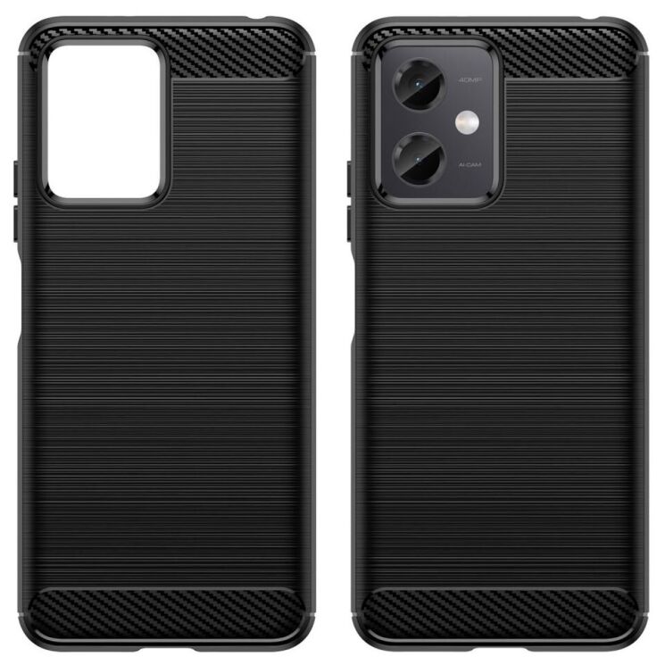Защитный чехол UniCase Carbon для Xiaomi Redmi Note 12 5G / Poco X5 - Black: фото 2 из 8