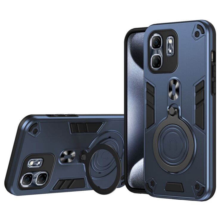 Защитный чехол UniCase Cosmic Armor для Infinix Hot 50i - Blue: фото 1 из 8