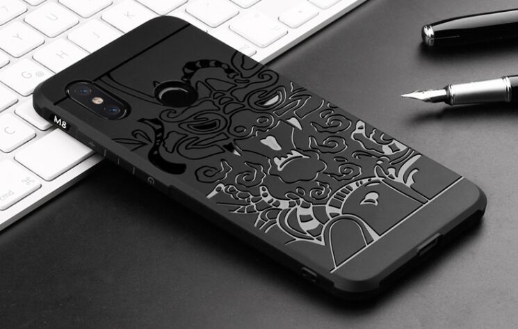 Защитный чехол UniCase Dragon Style для Xiaomi Mi 8 SE (Special Edition) - Black: фото 2 из 3