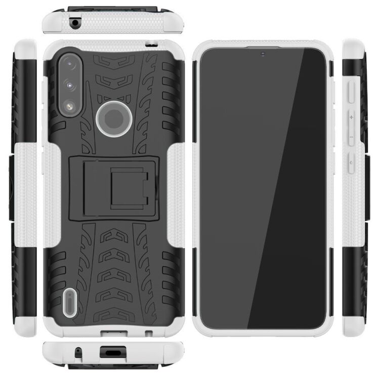Защитный чехол UniCase Hybrid X для Motorola Moto E7 Power / Moto E7i - White: фото 4 из 12