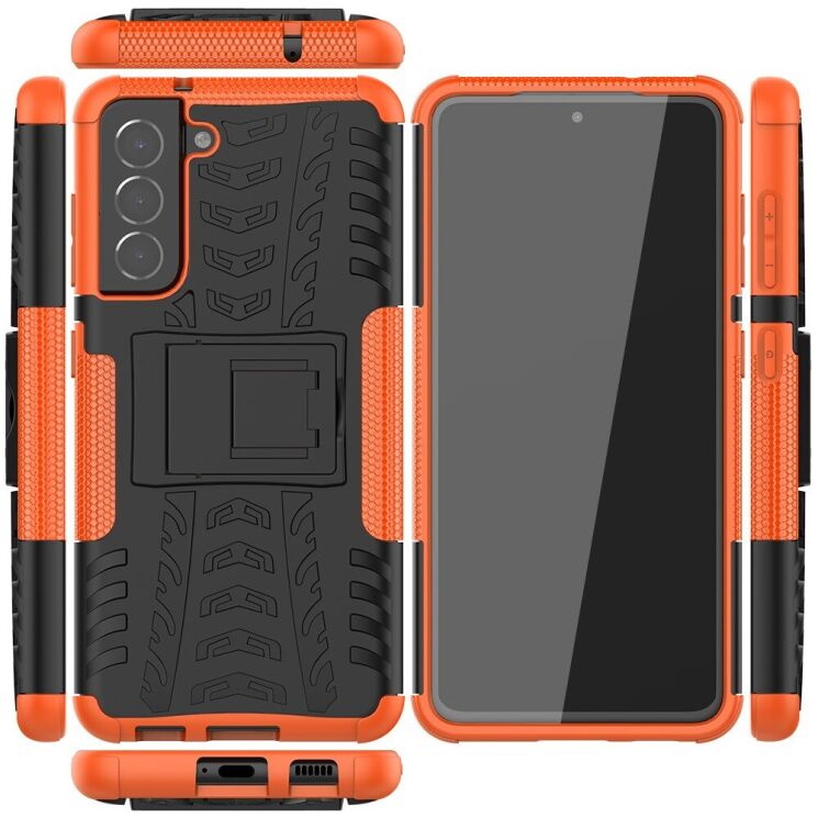 Защитный чехол UniCase Hybrid X для Samsung Galaxy S21 FE (G990) - Orange: фото 2 из 16