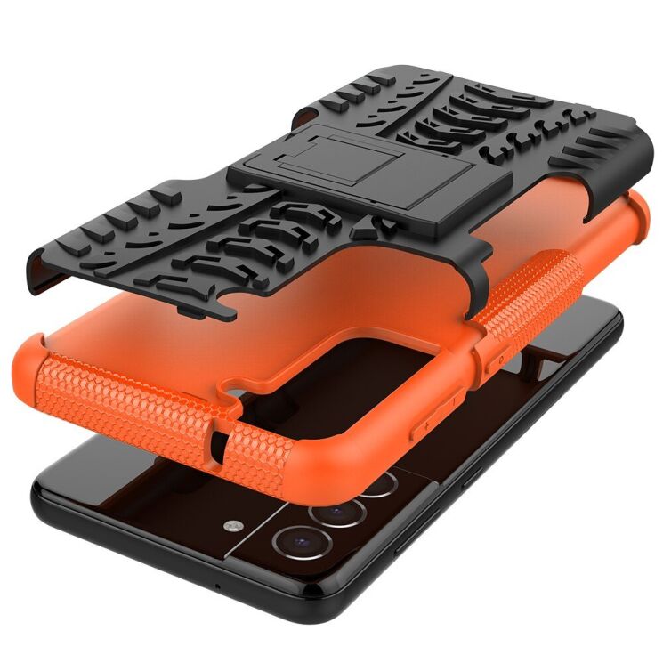 Защитный чехол UniCase Hybrid X для Samsung Galaxy S21 FE (G990) - Orange: фото 4 из 16