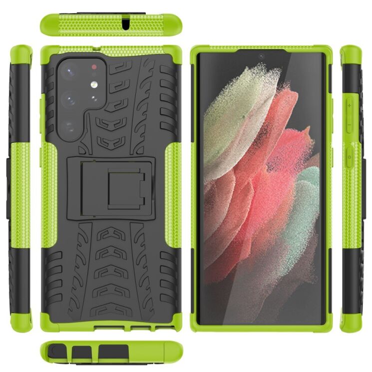 Защитный чехол UniCase Hybrid X для Samsung Galaxy S22 Ultra - Green: фото 9 из 17