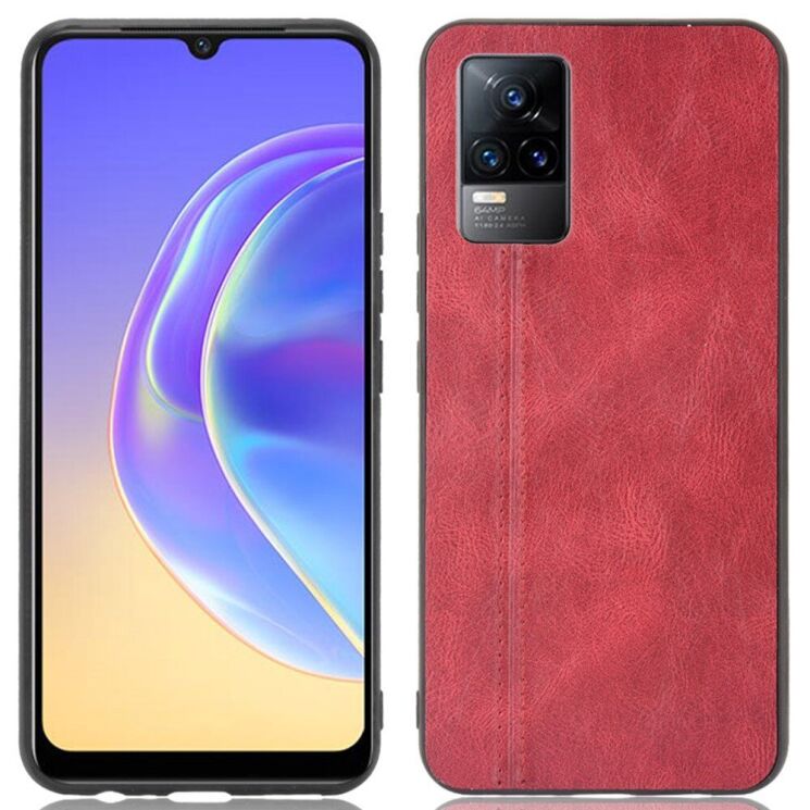 Защитный чехол UniCase Leather Series для VIVO V21e - Red: фото 1 из 14