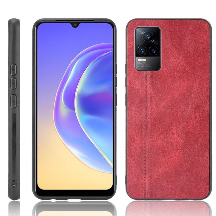 Защитный чехол UniCase Leather Series для VIVO V21e - Red: фото 5 из 14