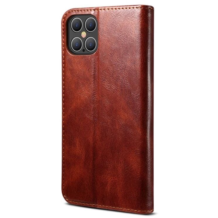 Защитный чехол UniCase Leather Wallet для Apple iPhone 12 / 12 Pro - Brown: фото 3 из 8