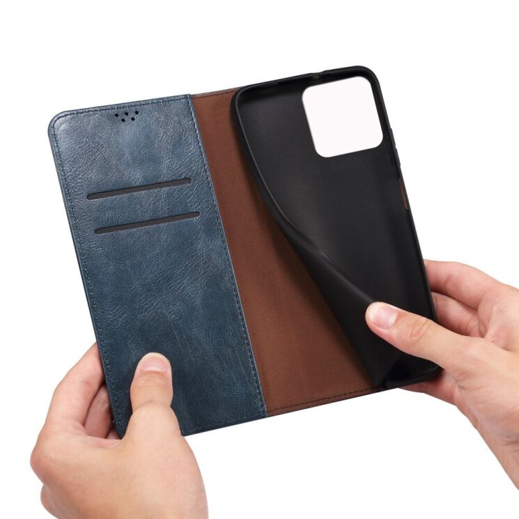 Защитный чехол UniCase Leather Wallet для Apple iPhone 14 - Blue: фото 7 из 9