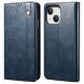 Защитный чехол UniCase Leather Wallet для Apple iPhone 14 - Blue (304546L). Фото 1 из 9