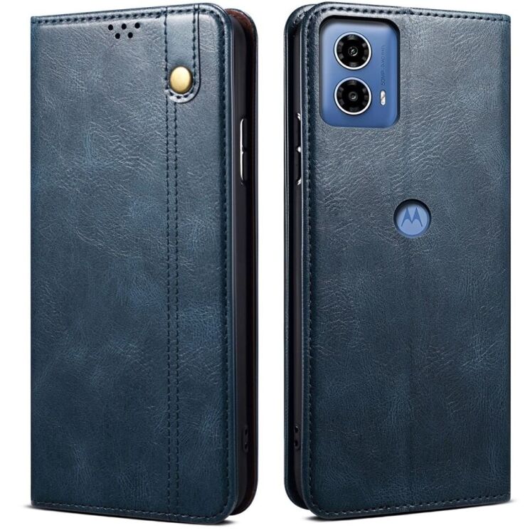 Защитный чехол UniCase Leather Wallet для Motorola Edge 50 Fusion - Blue: фото 1 из 6