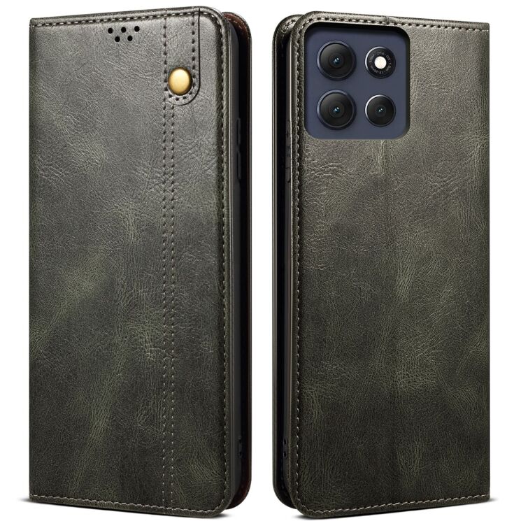 Захисний чохол UniCase Leather Wallet для Motorola Moto G86 - Green: фото 1 з 6