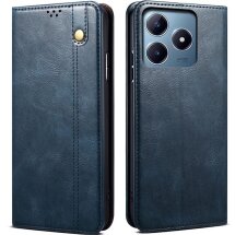 Защитный чехол UniCase Leather Wallet для Realme C63 / C61 / Note 60x - Blue: фото 1 из 6