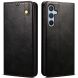 Защитный чехол UniCase Leather Wallet для Samsung Galaxy S24 FE (S721) - Black (367504B). Фото 1 из 6