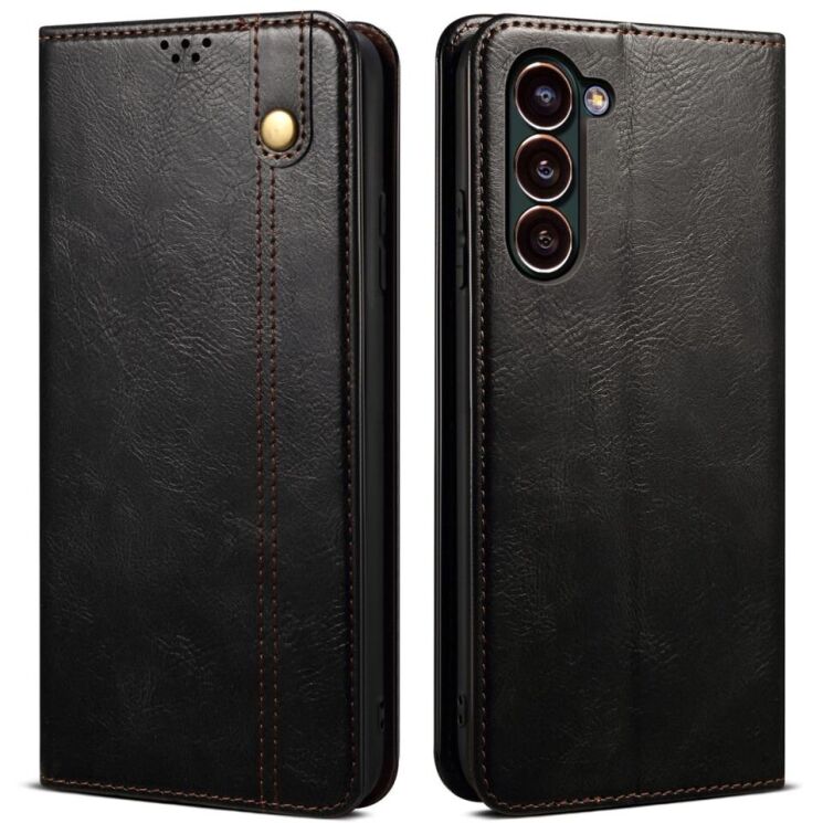 Защитный чехол UniCase Leather Wallet для Samsung Galaxy S24 Plus - Black: фото 1 из 8