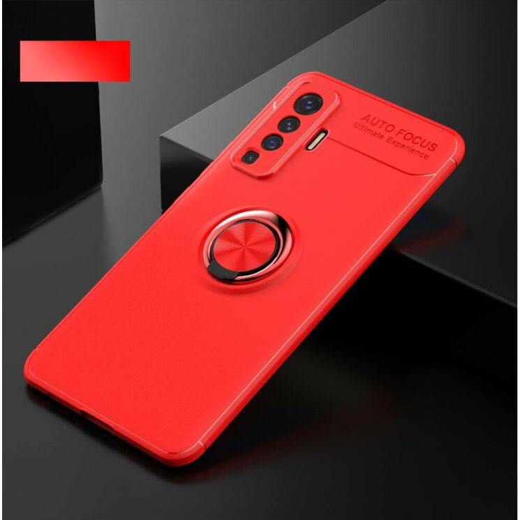 Чехол с магнитным кольцом UniCase Magnetic Ring для VIVO X50 - Red: фото 2 из 16