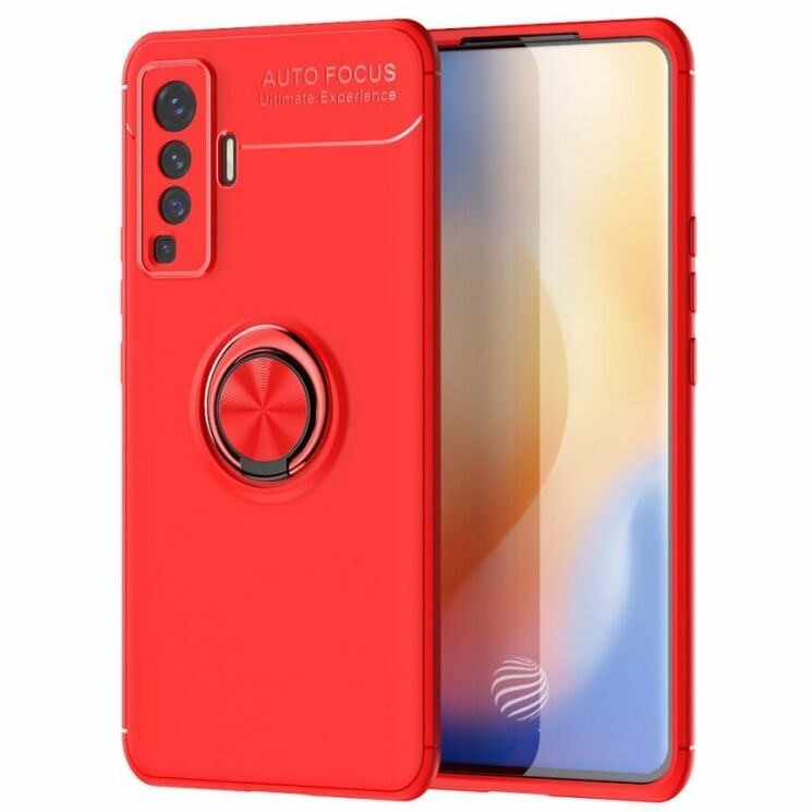 Чехол с магнитным кольцом UniCase Magnetic Ring для VIVO X50 - Red: фото 1 из 16