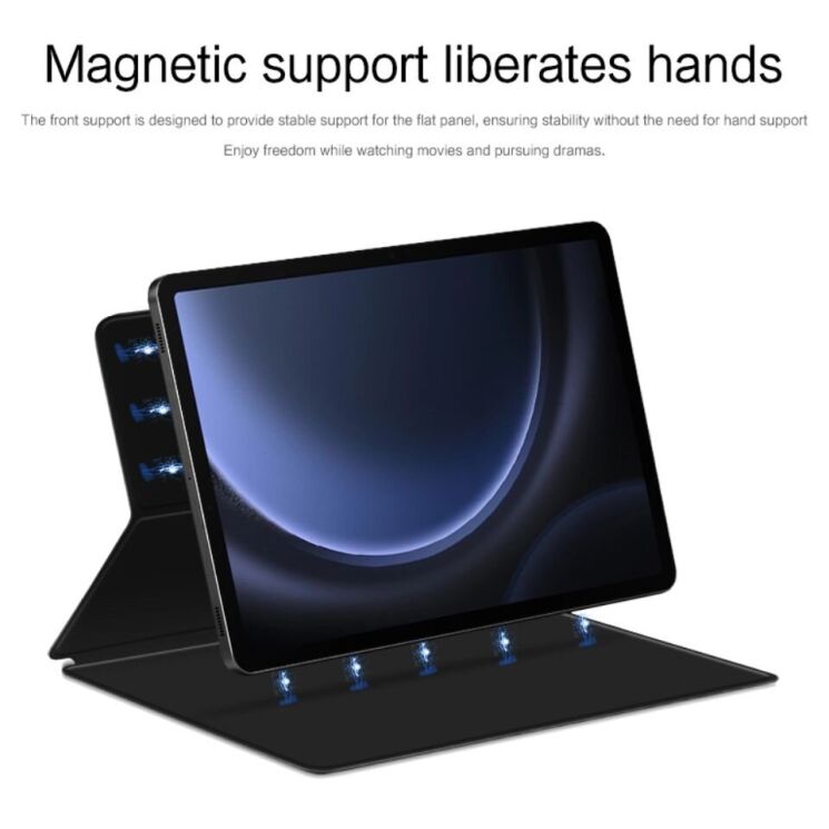 Защитный чехол UniCase Magnetic Stand для Samsung Galaxy Tab S9 FE (X510/516) / Tab S10 FE (X520/526) - Black: фото 3 из 6