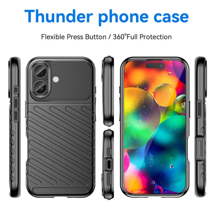 Защитный чехол UniCase Twill Soft для Apple iPhone 17 - Black: фото 3 из 8