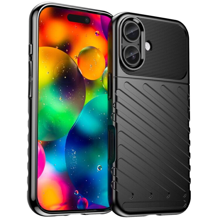Защитный чехол UniCase Twill Soft для Apple iPhone 17 - Black: фото 1 из 8