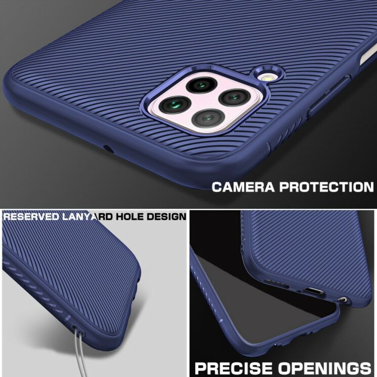 Защитный чехол UniCase Twill Soft для Huawei P40 Lite - Dark Blue: фото 3 из 7