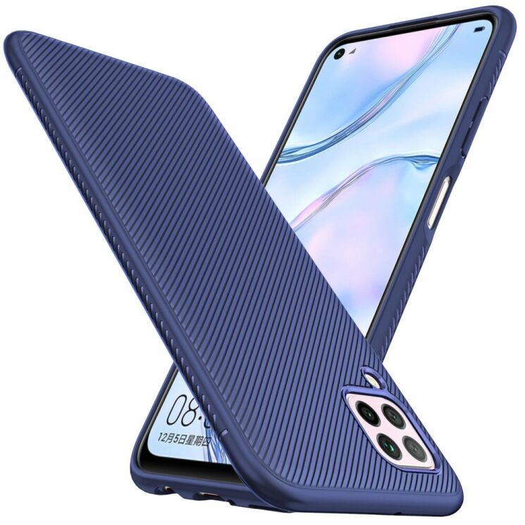 Защитный чехол UniCase Twill Soft для Huawei P40 Lite - Dark Blue: фото 1 из 7