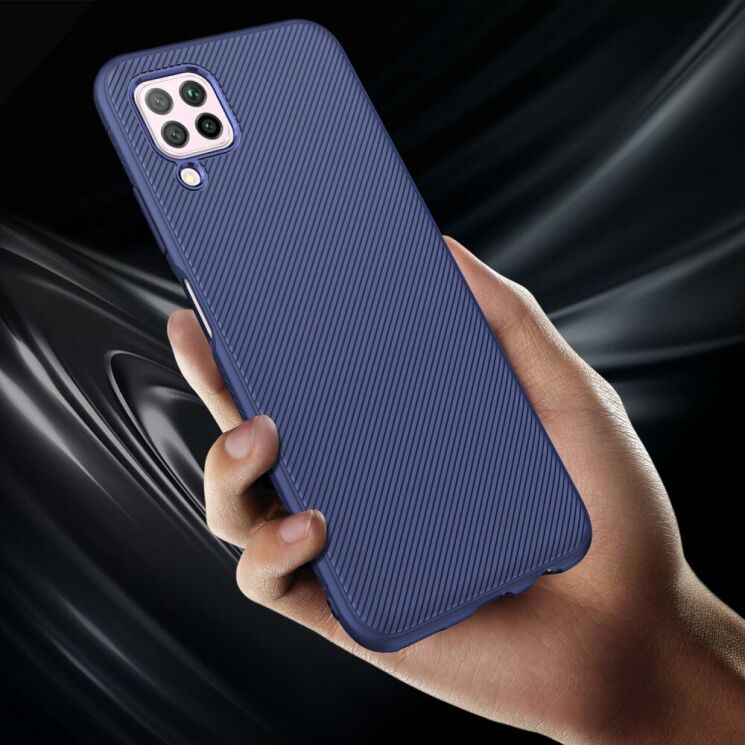 Защитный чехол UniCase Twill Soft для Huawei P40 Lite - Dark Blue: фото 4 из 7