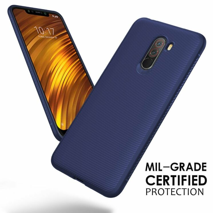 Захисний чохол UniCase Twill Soft для Xiaomi Pocophone F1 - Blue: фото 2 з 7