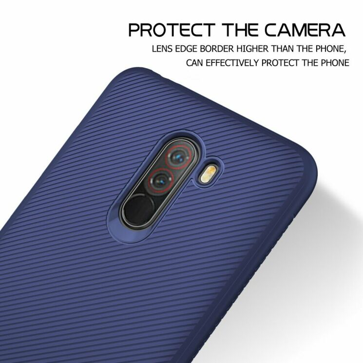 Захисний чохол UniCase Twill Soft для Xiaomi Pocophone F1 - Blue: фото 3 з 7