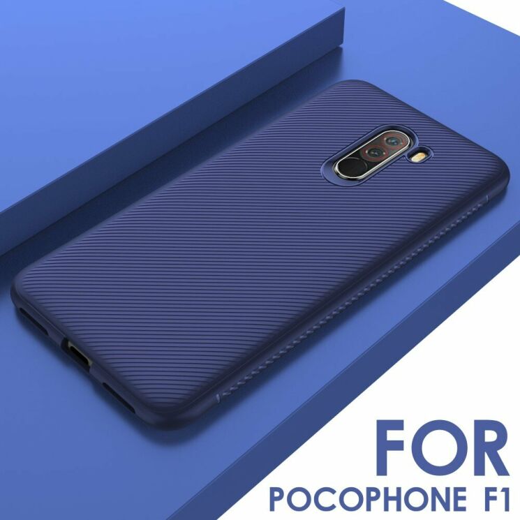 Захисний чохол UniCase Twill Soft для Xiaomi Pocophone F1 - Blue: фото 7 з 7