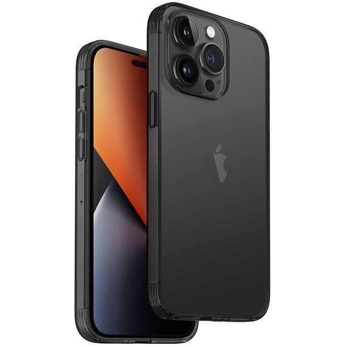 Защитный чехол UNIQ Air Fender для Apple iPhone 14 Pro - Smoky Grey: фото 1 из 7