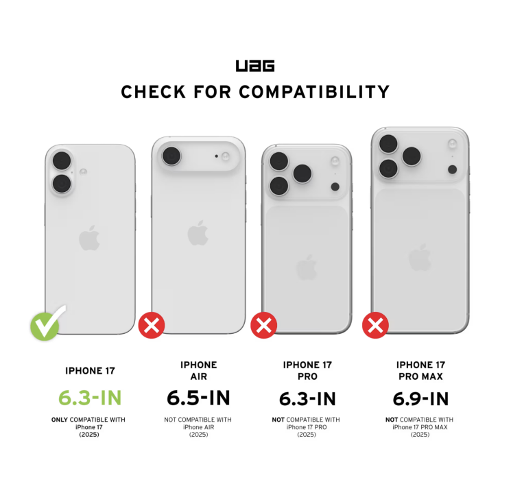 Защитный чехол URBAN ARMOR GEAR Plyo MagSafe для iPhone 17 (114531114341) - Ice / White (389380I) Защитный чехол URBAN ARMOR GEAR Plyo MagSafe для iPhone 17 (114531114341) - Ice / White: фото 5 из 9