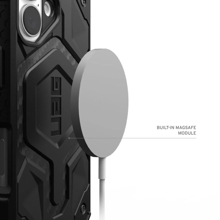Захисний чохол URBAN ARMOR GEAR (UAG) Monarch Pro для Apple iPhone 16 - Carbon Fiber: фото 11 з 11