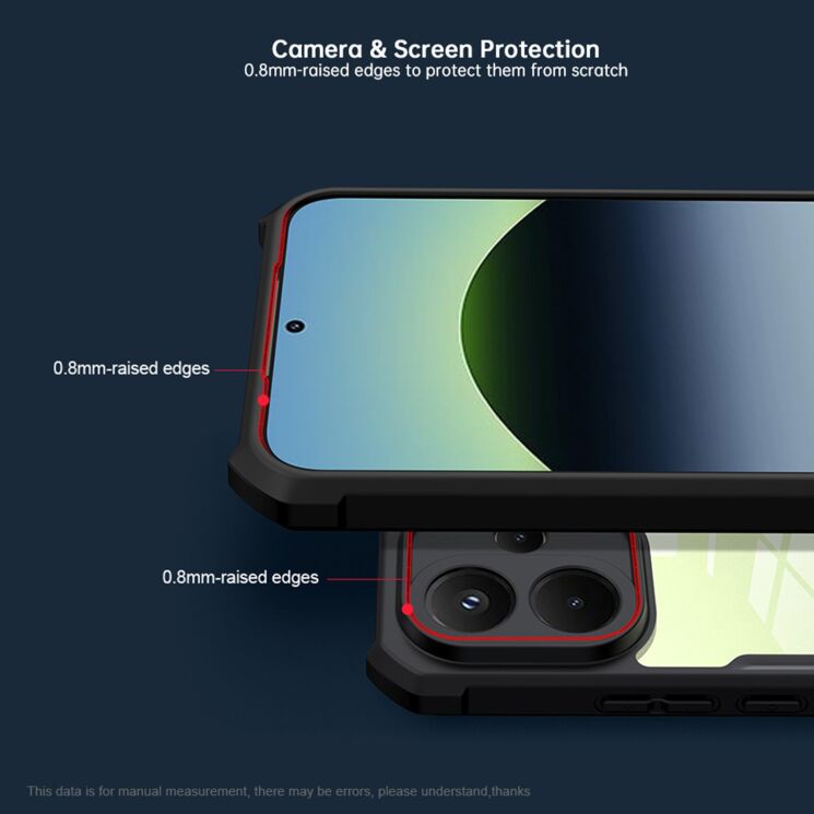 Захисний чохол XUNDD Rugged Case для Xiaomi Redmi Note 17 Pro - Black: фото 7 з 7