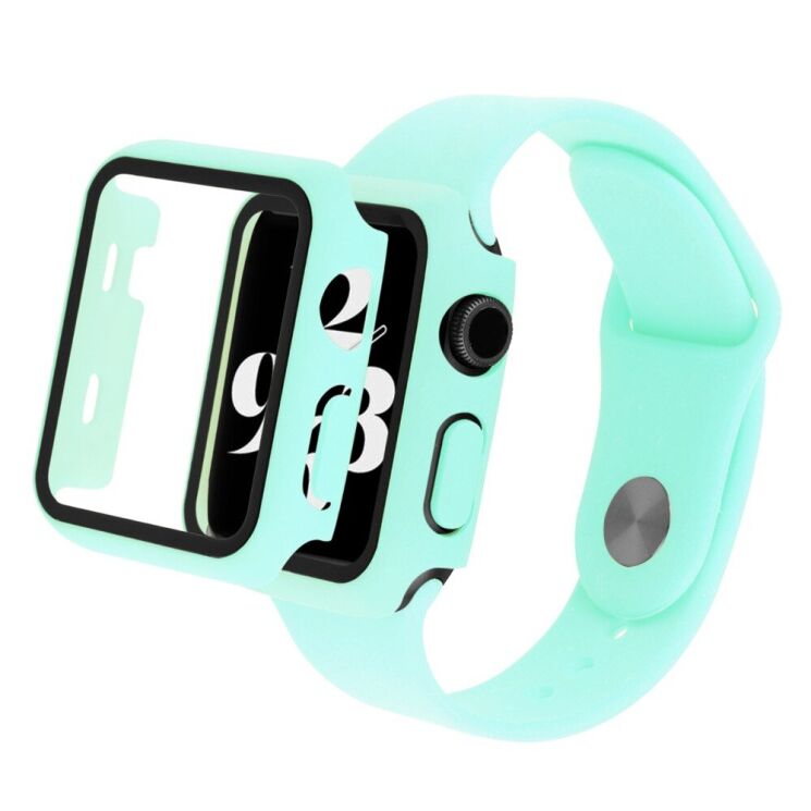 Захисний комплект Deexe Protective Kit для Apple Watch 41 mm (7 / 8 / 9 Series) - Cyan: фото 1 з 8
