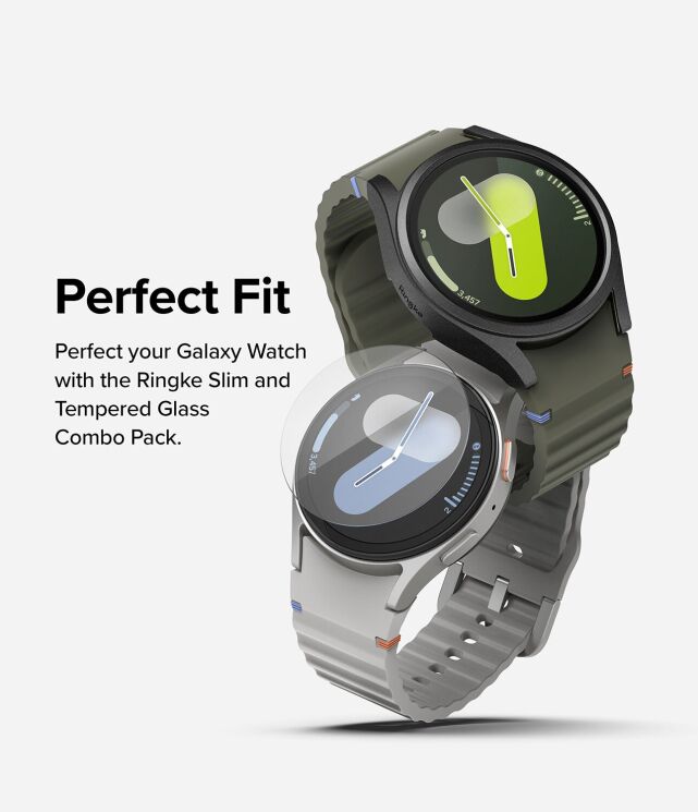 Защитный комплект Ringke Slim & Glass для Samsung Galaxy Watch 7 (44mm) 8809961787898 - Titanium Black: фото 4 из 16