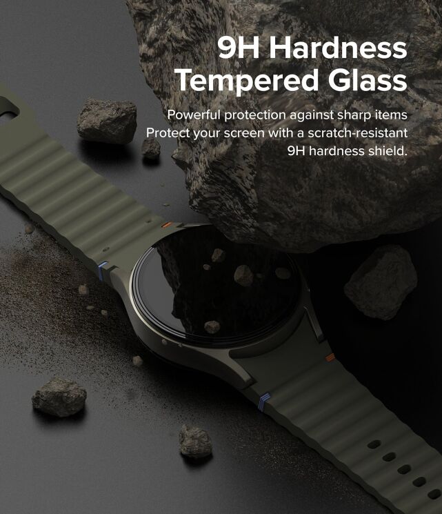 Защитный комплект Ringke Slim & Glass для Samsung Galaxy Watch 7 (44mm) 8809961787898 - Titanium Black: фото 10 из 16