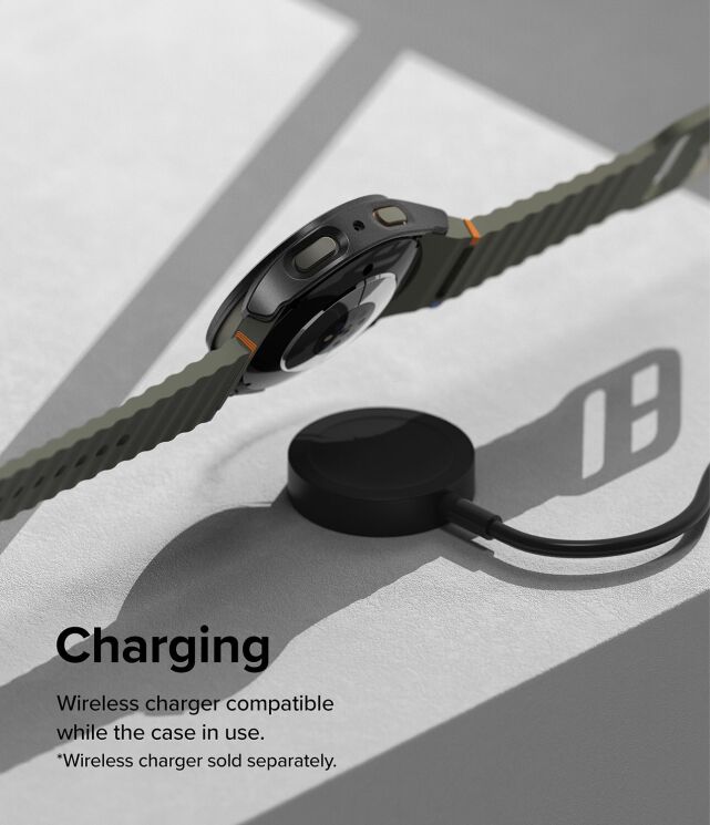 Защитный комплект Ringke Slim & Glass для Samsung Galaxy Watch 7 (44mm) 8809961787898 - Titanium Black: фото 9 из 16