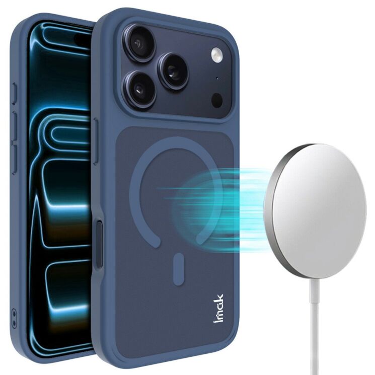 Защитный (PC+TPU) чехол IMAK UX-9C Series для iPhone 17 Pro Max - Blue: фото 2 из 9