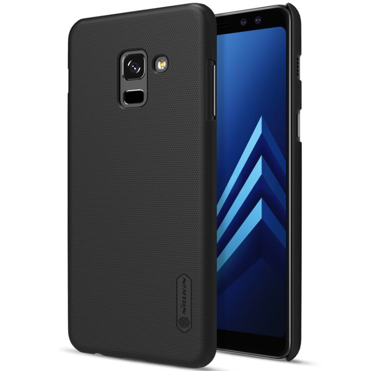 Пластиковый чехол NILLKIN Frosted Shield для Samsung Galaxy A8 + 2018 (A730) - Black: фото 1 из 13