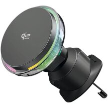 Автомобильный держатель с функцией беспроводной зарядки Proove Light Crystal Qi2.2 (25W) - Gray: фото 1 из 11