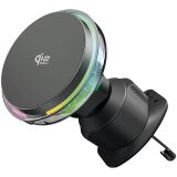 Автомобильный держатель с функцией беспроводной зарядки Proove Light Crystal Qi2.2 (25W) - Gray: фото 1 из 11