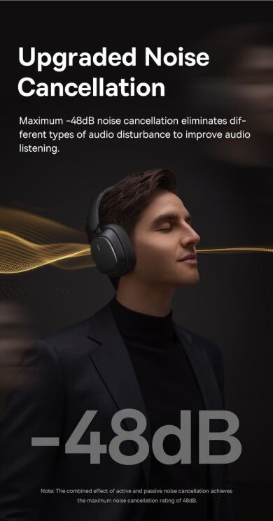 Беспроводные наушники Baseus Bowie H1 Pro A00050601113-00 - Cluster Black: фото 9 из 19